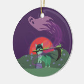 Grimmiger Sensenmann Welpe Keramik Ornament (Links)