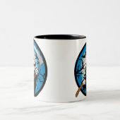 Grimmiger Sensenmann Zweifarbige Tasse (Mittel)