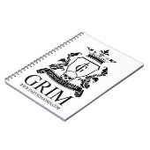 GRIMMIGES abschließendes Notizbuch Notizblock (Linke Seite)