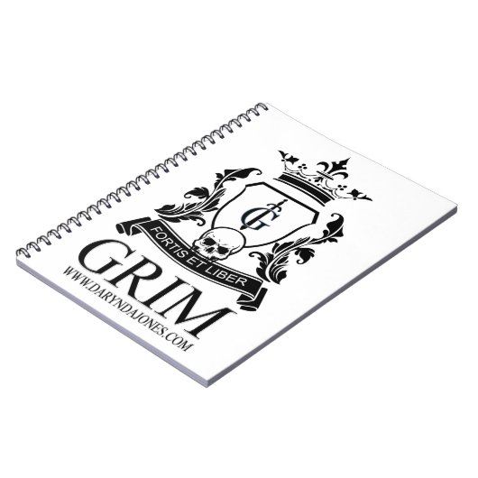 GRIMMIGES abschließendes Notizbuch Notizblock (Linke Seite)