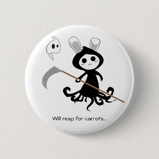 Grimmiges Häschen Button (Vorderseite)