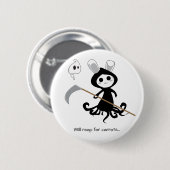 Grimmiges Häschen Button (Vorne & Hinten)