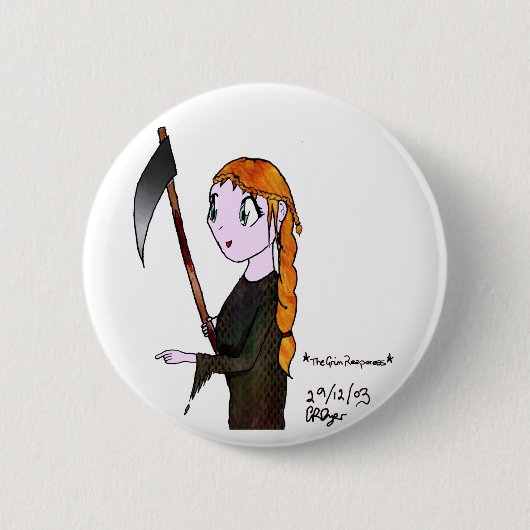 Grimmiges Reaperess Button (Vorderseite)