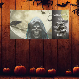 Grimmiges Sensenmann Halloween-Party Banner