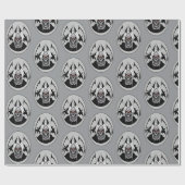 Grimmiges Sensenmann Halloween Wrapping Paper Geschenkpapier (Flach)