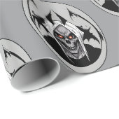 Grimmiges Sensenmann Halloween Wrapping Paper Geschenkpapier (Rolleneckpunkt)