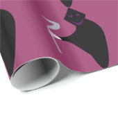 Grimmiges Sensenmann Halloween Wrapping Paper Geschenkpapier (Rolleneckpunkt)