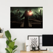 Grimmiges Sensenmann Poster (Heimbüro)