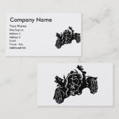 Grimmiges Sensenmann-Schwarzes Visitenkarte (Vorne/Hinten)