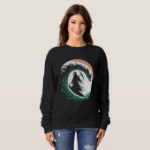 Grimmiges Surfen im Sensenmann - unheimlich Hallow Sweatshirt (Vorne ganz)