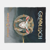 Grimmloch Goat Emblem Fantasy RPG Fleecedecke (Vorderseite (Horizontal))