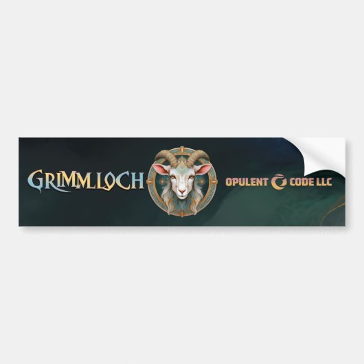 Grimmloch-Ziegen-Emblem Fantasy-RPG Autoaufkleber (Vorne)