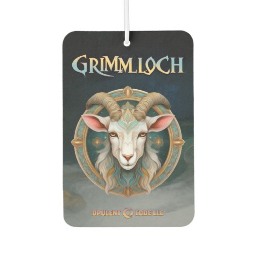 Grimmloch-Ziegen-Emblem Fantasy-RPG Autolufterfrischer (Vorderseite)
