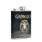 Grimmloch-Ziegen-Emblem Fantasy-RPG Flachmann (Rechts)