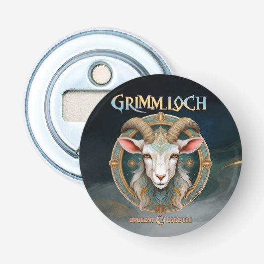 Grimmloch-Ziegen-Emblem Fantasy-RPG Flaschenöffner (Vorderseite)