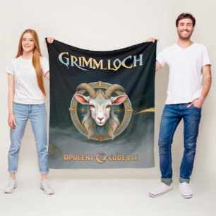 Grimmloch-Ziegen-Emblem Fantasy-RPG Fleecedecke