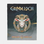 Grimmloch-Ziegen-Emblem Fantasy-RPG Fleecedecke (Vorderseite)