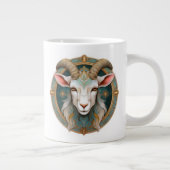 Grimmloch-Ziegen-Emblem Fantasy-RPG Jumbo-Tasse (Rechts)