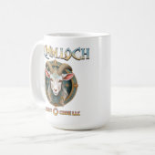 Grimmloch-Ziegen-Emblem Fantasy-RPG Kaffeetasse (Vorderseite Links)