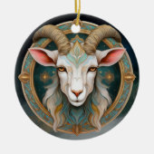 Grimmloch-Ziegen-Emblem Fantasy-RPG Keramik Ornament (Vorne)