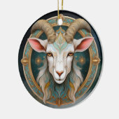 Grimmloch-Ziegen-Emblem Fantasy-RPG Keramik Ornament (Links)