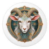 Grimmloch-Ziegen-Emblem Fantasy-RPG Keramikknauf (Vorderseite)