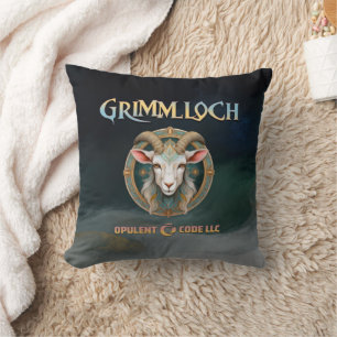 Grimmloch-Ziegen-Emblem Fantasy-RPG Kissen