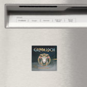 Grimmloch-Ziegen-Emblem Fantasy-RPG Magnet (In Situ (Geschirrspüler))