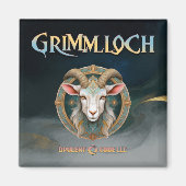 Grimmloch-Ziegen-Emblem Fantasy-RPG Magnet (Vorne)