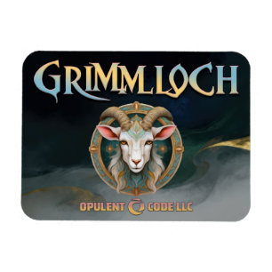 Grimmloch-Ziegen-Emblem Fantasy-RPG Magnet