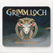 Grimmloch-Ziegen-Emblem Fantasy-RPG Mousepad (Vorne)