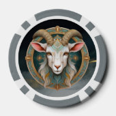 Grimmloch-Ziegen-Emblem Fantasy-RPG Pokerchips (Rückseite)
