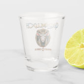 Grimmloch-Ziegen-Emblem Fantasy-RPG Schnapsglas (Rückseite)