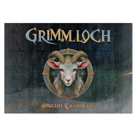 Grimmloch-Ziegen-Emblem Fantasy-RPG Schneidebrett (Vorderseite)