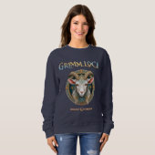 Grimmloch-Ziegen-Emblem Fantasy-RPG Sweatshirt (Vorne ganz)