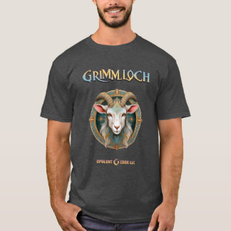 Grimmloch-Ziegen-Emblem Fantasy-RPG T-Shirt
