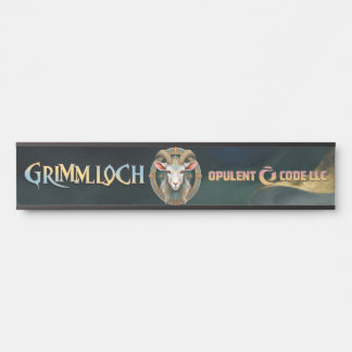 Grimmloch-Ziegen-Emblem Fantasy-RPG Türschild