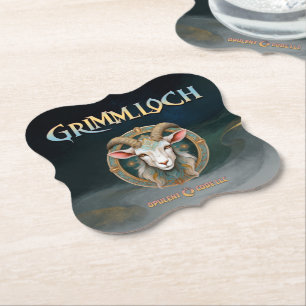 Grimmloch-Ziegen-Emblem Fantasy-RPG Untersetzer