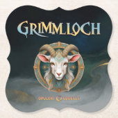 Grimmloch-Ziegen-Emblem Fantasy-RPG Untersetzer (Vorderseite)