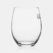 Grimmloch-Ziegen-Emblem Fantasy-RPG Weinglas Ohne Stiel (Rechts)