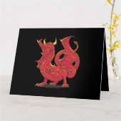 Grimmy Red Dragon Chinesisch Red Karte (Gelbe Blume)