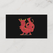 Grimmy Red Dragon Chinesisch Red Visitenkarte (Rückseite)