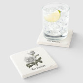 Grimoire White Rose Steinuntersetzer (Seitenansicht)