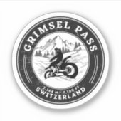 Grimsel-Pass - Schweizer Alpen - Motorradtour Aufkleber (Vorderseite)