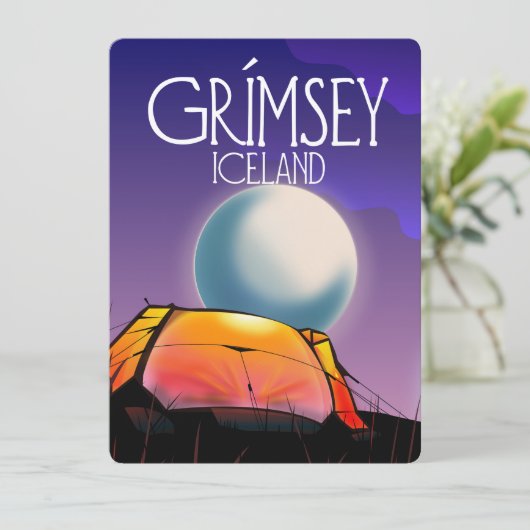 Grímsey Island Reiseplakat (Stehend Vorderseite)