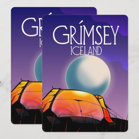 Grímsey Island Reiseplakat (Vorne/Hinten)
