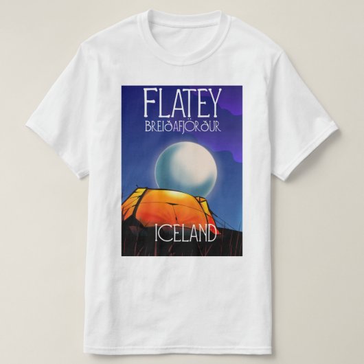 Grímsey Island Reiseplakat T-Shirt (Design vorne)