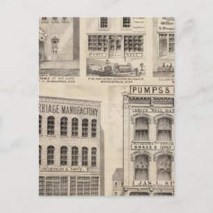 Grimshaw und Town, Minnesota Postkarte
