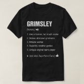 Grimsley Name Definition Retro Family Funny T-Shirt (Design vorne)