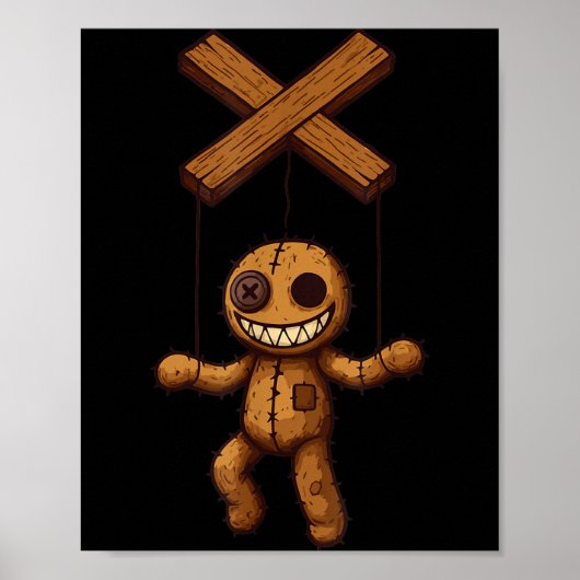 Grimstring – Soky Playful Puppet Marionette Cartoo Poster (Vorne)